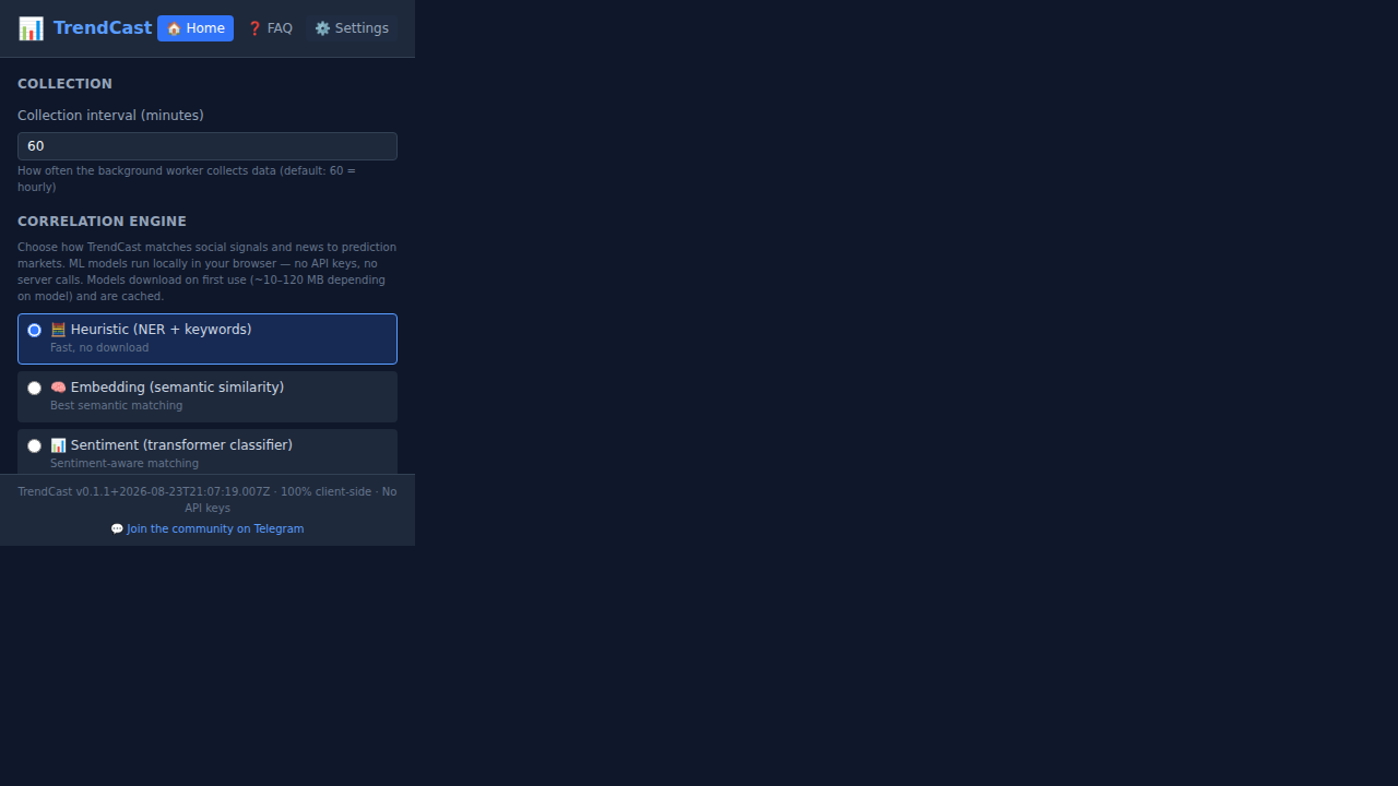 Popup — Settings