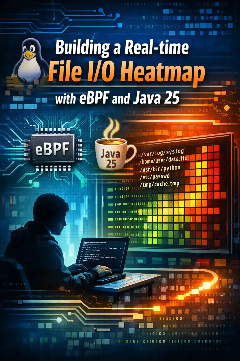 Real-time File I/O Heatmap with eBPF and Java 25