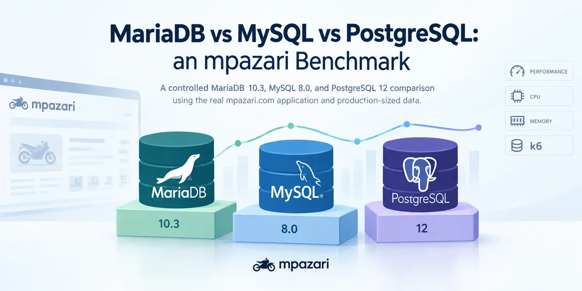 MariaDB versus MySQL versus PostgreSQL benchmark